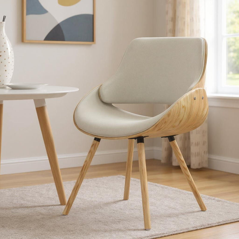 Solid Wood Dining Parsons Chair - Natural / Brown