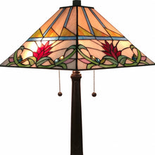 Load image into Gallery viewer, 22" Metal Two Light Candlestick Table Lamp With White Empire Shade - Dark Brown
