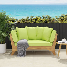 Load image into Gallery viewer, Outdoor Acacia Wood Expandable Daybed With Cushions
