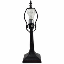 Load image into Gallery viewer, Metal Candlestick Table Lamp With Green Empire Shade - Dark Brown
