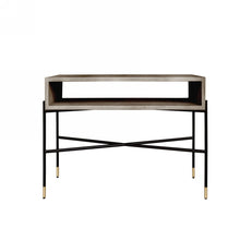 Load image into Gallery viewer, Concrete Console Table With Shelves - Gray And Black
