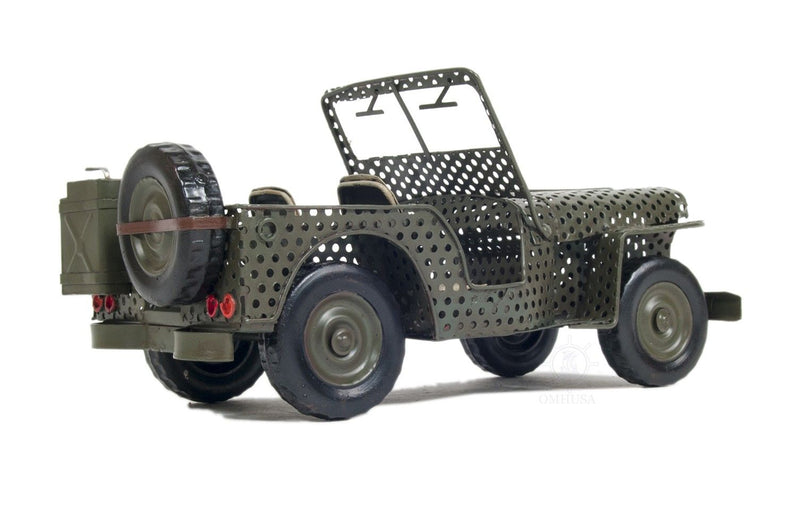 c1945 Willys CJ-2A Overland Jeep Sculpture - Green