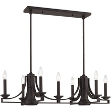 Load image into Gallery viewer, 18" Nine Light Dimmable Chandelier With Shades - Bronze
