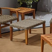 Load image into Gallery viewer, Outdoor Rattan Wicker Ottomans - Gray
