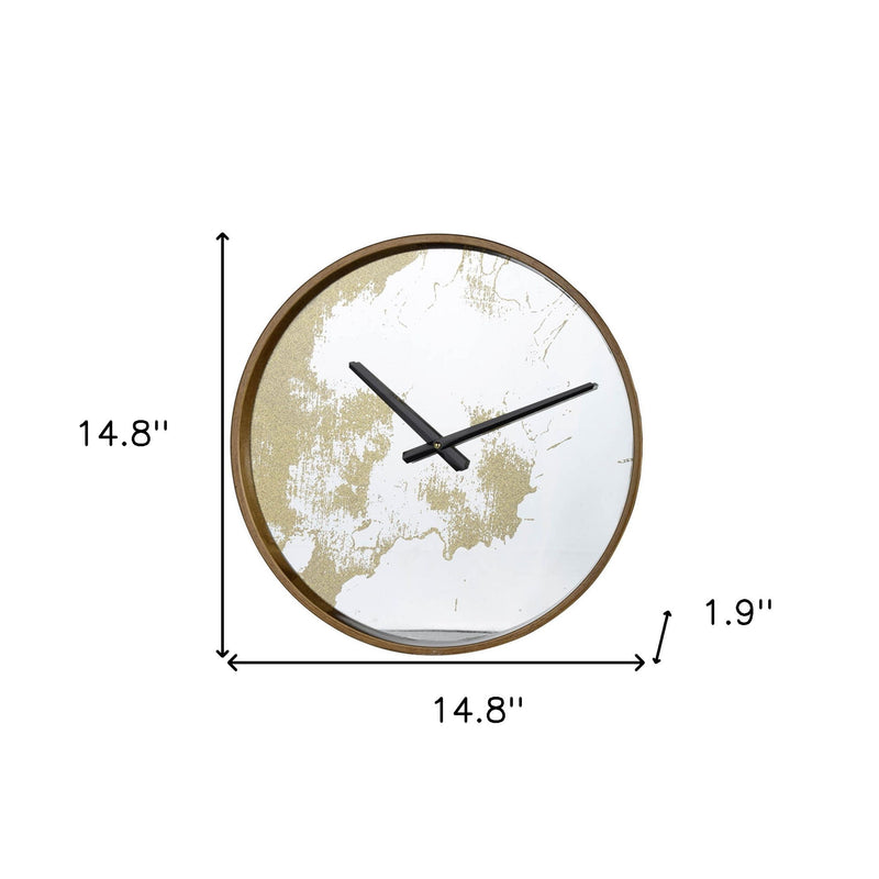 Modern Round Wall Clock - Gold / White