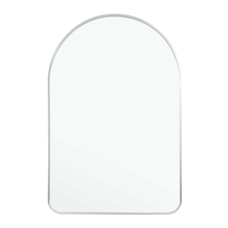 Arch Metal Framed Bathroom Vanity Mirror - Silver