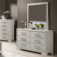 Load image into Gallery viewer, Dresser With Square Legs And Sleek Handles - Antique White
