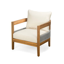 Load image into Gallery viewer, Porto - Outdoor Club Chair - Teak / Beige
