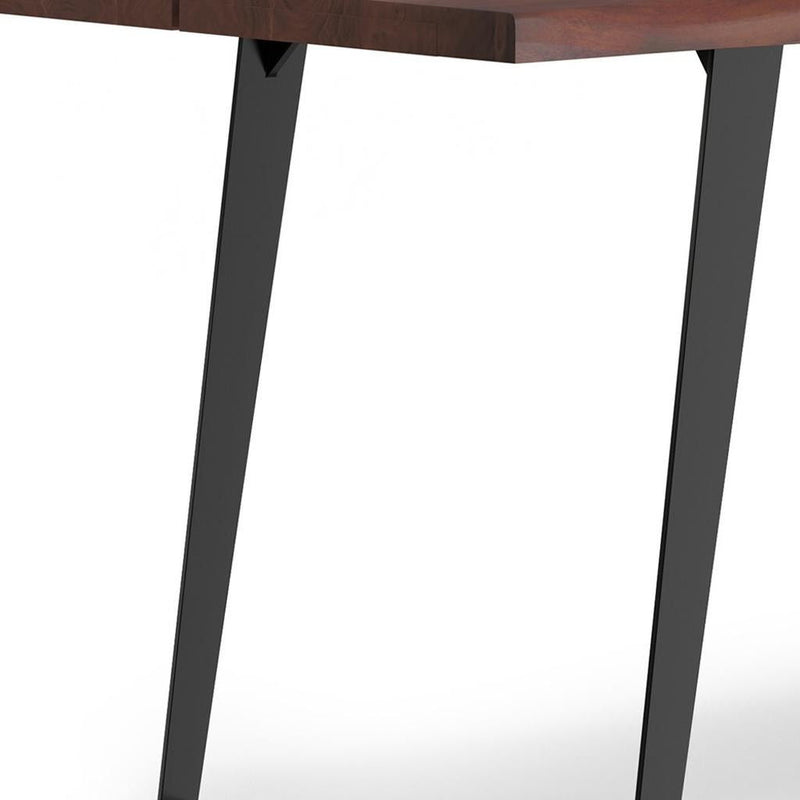 Wood Iron Frame Base Dining Table - Walnut / Black