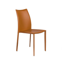 Load image into Gallery viewer, Upholstered Leather Dining Side Chairs (Set of 2) - Terra Cotta
