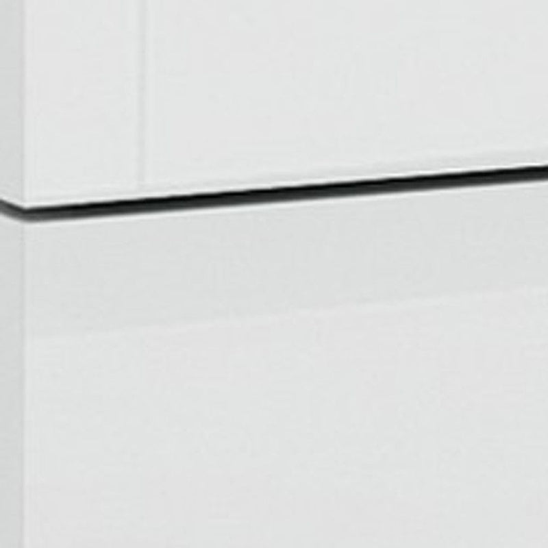 Two Drawer Wood Mirrored Nightstand With Storage - White