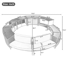 Load image into Gallery viewer, Spa Surround Spa Frame Patio Rattan Sofa Set With Storage Spaces, Mini Sofa And Comfortable Cushion For Patio, Backyard
