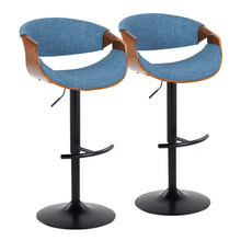 Load image into Gallery viewer, Curvo - Mid Century Modern Adjustable Barstool With Swivel &amp; Rounded T Footrest (Set of 2)
