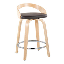 Load image into Gallery viewer, Grotto - Contemporary Fixed Height Counter Stool &amp; Swivel, Round Footrest (Set of 2)
