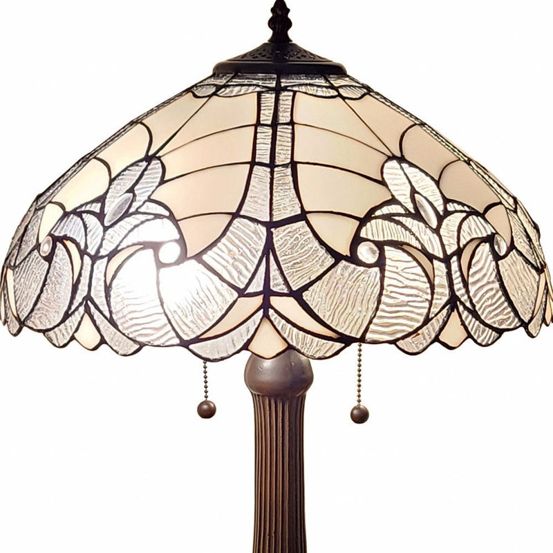 Metal Two Light Candlestick Table Lamp With Dark Brown Shade - Dark Brown
