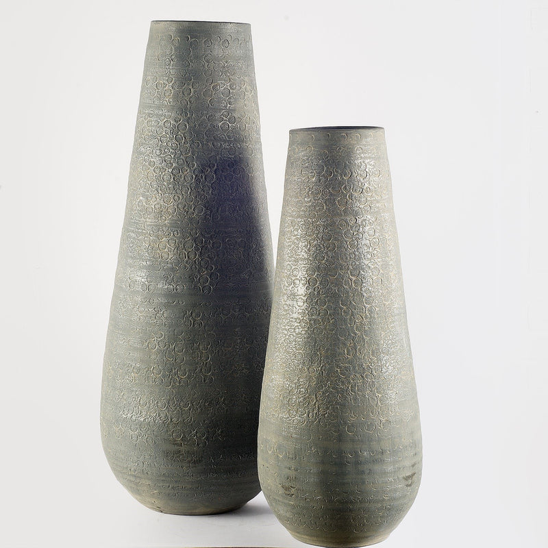 Cylinder Floor Vase - Gray