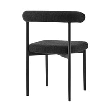 Load image into Gallery viewer, Upholstered Polyester Open Back Dining Side Chairs (Set of 2) - Black

