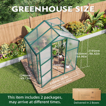 Load image into Gallery viewer, Polycarbonate Walk-In house, Raised Base For Outdoor In All Season
