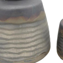 Load image into Gallery viewer, Abstract Round Table Vases (Set of 2) - Black / Gray
