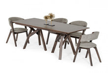 Load image into Gallery viewer, Solid Wood Double Pedestal Base Dining Table (486037) - Brown
