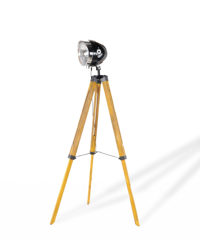 Tripod Floor Lamp With Cone - Brown