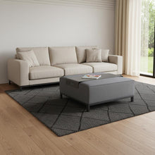 Load image into Gallery viewer, Linen Cocktail Ottoman - Gray
