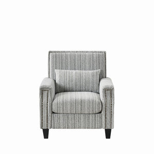 Accent Chair With Arms, Comfy Armchair For Living Room - Gray