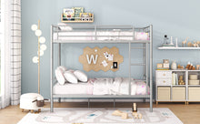 Load image into Gallery viewer, Full Over Full Metal Bunk Bed, Sliver
