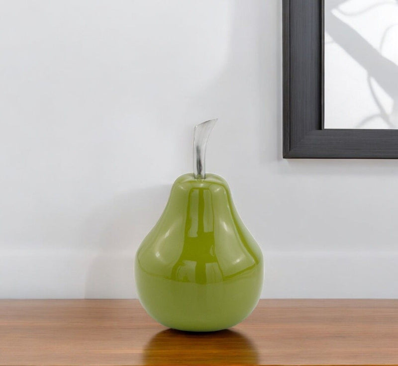 Decorative Pear Tabletop Sculpture (373757) - Green