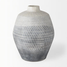 Load image into Gallery viewer, Ombre Round Table Vase (729963) - Gray / White
