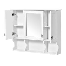 Load image into Gallery viewer, Wall Mounted Bathroom Medicine Wall Cabinet With Mirror &amp; Open Shelves
