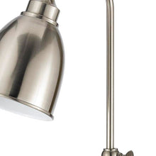Load image into Gallery viewer, Metal Adjustable Table Lamp With Nickel Dome Shade - Nickel
