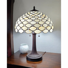 Load image into Gallery viewer, 23" Metal Two Light Candlestick Table Lamp With Shade - Dark Brown / White
