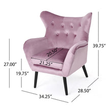 Load image into Gallery viewer, Alyssa - Mid Century Upholstered Arm Chair With Wingback Design
