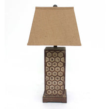 Load image into Gallery viewer, Solid Wood Bedside Table Lamp With Brown Shade - Brown
