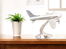 Load image into Gallery viewer, Hand Painted Model Airplane Tabletop Sculpture (364195) - Nickel
