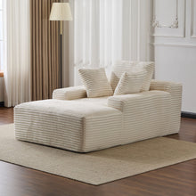Load image into Gallery viewer, Oversized Chaise Lounge Chair Cozy Cloud Couch With 3 Throw Pillows And Wide Armrest
