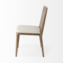 Load image into Gallery viewer, Upholstered Fabric Cross Back Side Chairs (Set of 2) - Cream

