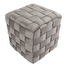 Load image into Gallery viewer, Square Braided Ottoman -
