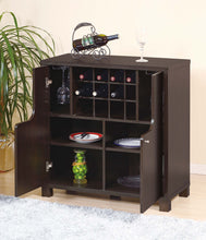 Load image into Gallery viewer, Wine Cabinet With Two Doors Removeable Wine Bottle Rack Metal Wine Glass Racks Four Shelves - Red Cocoa
