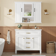 Load image into Gallery viewer, Modern Freestanding Bathroom Vanity With Sink, Cabinet, Soft-Close Drawers, Tip-Out Tray
