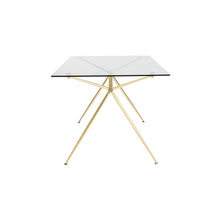Load image into Gallery viewer, 60" Glass And Steel Dining Table - Clear

