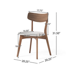 Load image into Gallery viewer, 5 Piece Mid - Century Dining Set, Upholstered Dining Chairs
