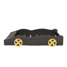 Load image into Gallery viewer, Race Car Shaped Platform Bed With Wheels And Storage
