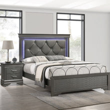 Load image into Gallery viewer, Tufted Headboard Bed With LED Lighting
