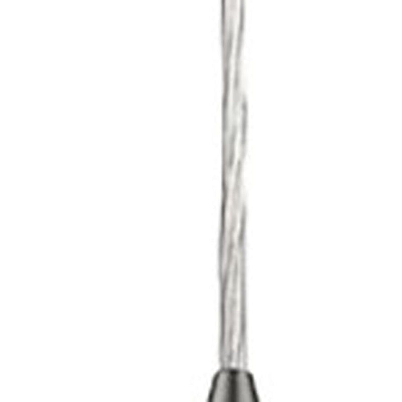 Narrow Hanging Light With Glass Studs - Silver