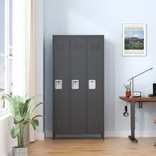 Load image into Gallery viewer, Storage Locker Cabinet With Locks For Employees, Home Gym Office School Garage - Black

