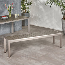 Load image into Gallery viewer, Outdoor Modern Aluminum Dining Bench, Durable And Elegant Design
