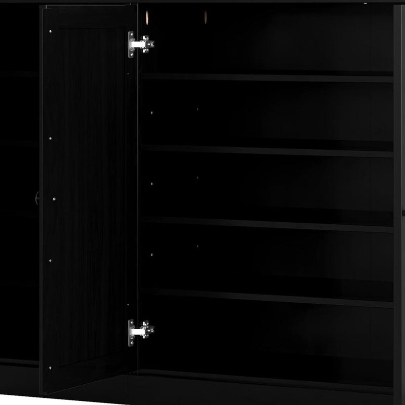 Solid Woodshoe Storage Cabinet (755978) - Black