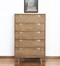 Load image into Gallery viewer, 33" Solid Wood Five Drawer Dresser - Brown
